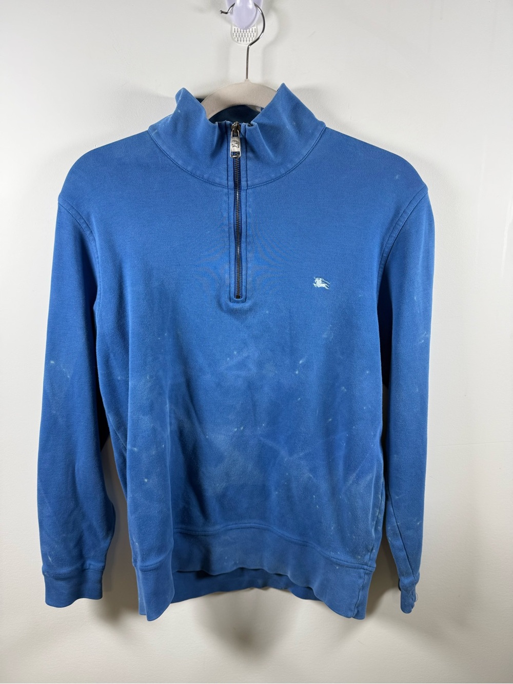 BURBERRY LONDON | AS IS Blue Quarter Equestrian Knight Zip Size S